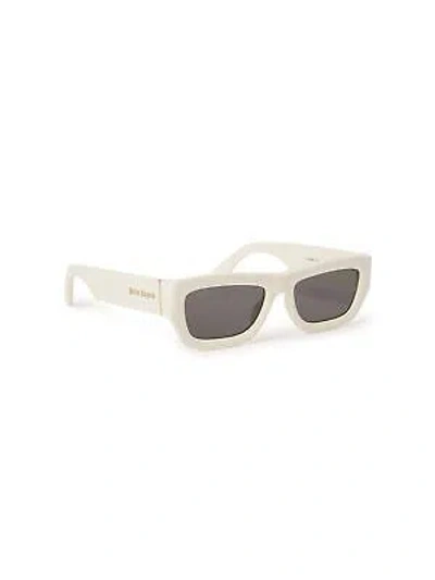 Pre-owned Palm Angels Peri048s24pla0010107 Auberry White Sunglasses In Gray