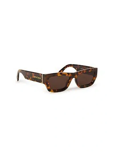 Pre-owned Palm Angels Peri048s24pla0016064 Auberry Havana Sunglasses In Brown