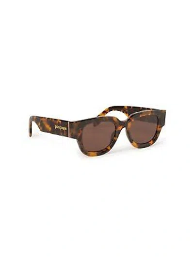 Pre-owned Palm Angels Peri050s24pla0016064 Monterey Havana Sunglasses In Brown