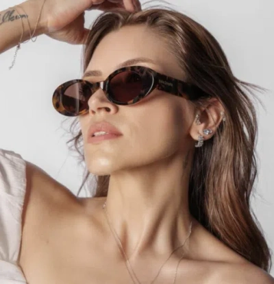 Pre-owned Palm Angels Peri051s24pla0016064 Gilroy Havana Sunglasses
