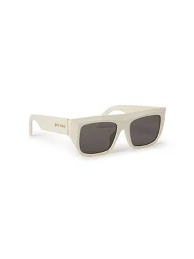 Pre-owned Palm Angels Peri052s24pla0010107 Niland White Sunglasses In Gray
