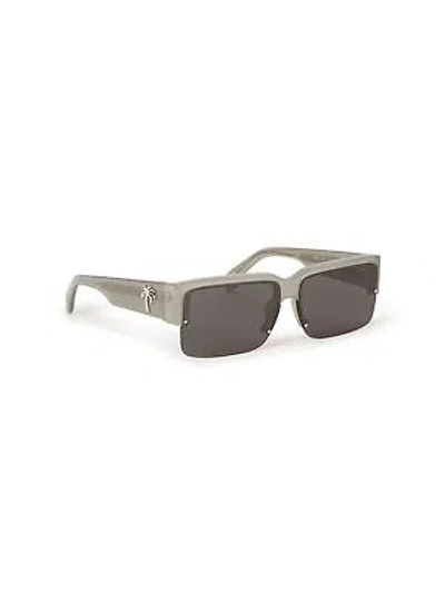 Pre-owned Palm Angels Peri053s24pla0010907 Drain Grey Sunglasses In Gray