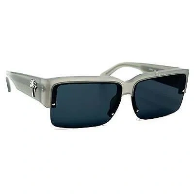 Pre-owned Palm Angels Peri053s24pla0010907 Drain Grey Sunglasses In Gray