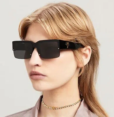 Pre-owned Palm Angels Peri053s24pla0011007 Drain Black Sunglasses In Gray