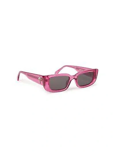 Pre-owned Palm Angels Peri056s24pla0013007 Yosemite Pink Dark Grey Sunglasses