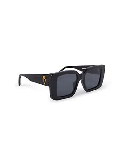 Pre-owned Palm Angels Peri057s24pla0011007 Dorris Black Sunglasses In Gray