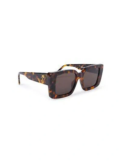 Pre-owned Palm Angels Peri057s24pla0016064 Dorris Havana Sunglasses
