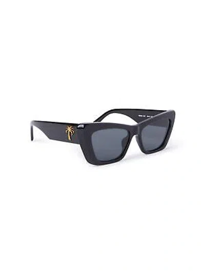 Pre-owned Palm Angels Peri058s24pla0011007 Fairfield Black Sunglasses In Gray