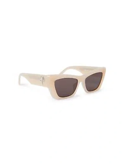 Pre-owned Palm Angels Peri058s24pla0011764 Fairfield Sand Sunglasses In Brown