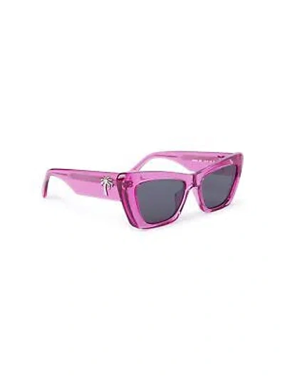 Pre-owned Palm Angels Peri058s24pla0013007 Fairfield Pink Sunglasses In Gray