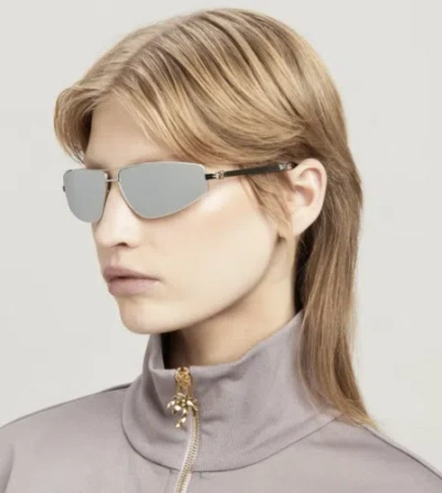 Pre-owned Palm Angels Peri059s24met0017272 Clavey Sunglasses In Silver