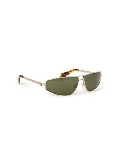 Pre-owned Palm Angels Peri059s24met0017655 Clavey Gold Sunglasses In Green