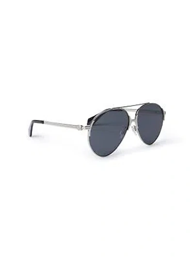 Pre-owned Palm Angels Peri060s24met0017207 Elkton Silver Sunglasses In Gray