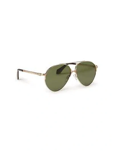 Pre-owned Palm Angels Peri060s24met0017655 Elkton Gold Sunglasses In Green