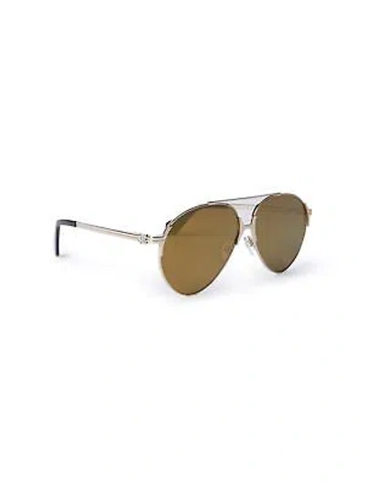 Pre-owned Palm Angels Peri060s24met0017676 Elkton Gold Sunglasses