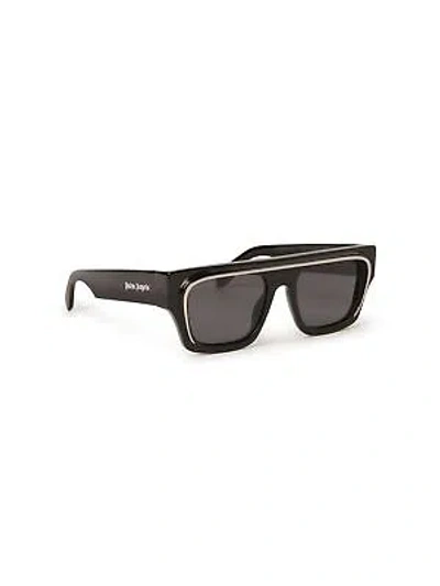 Pre-owned Palm Angels Peri061s24pla0011007 Salton Black Sunglasses In Gray
