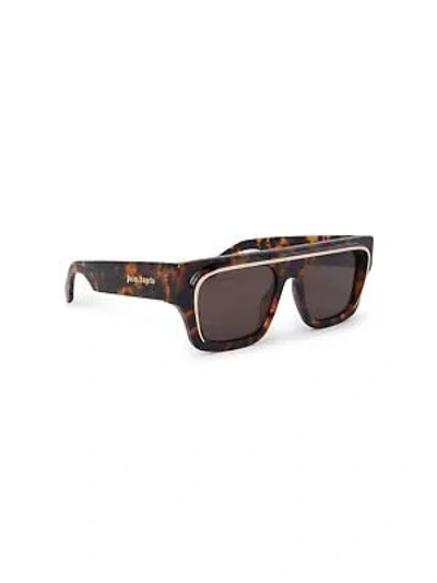 Pre-owned Palm Angels Peri061s24pla0016064 Salton Havana Sunglasses In Brown