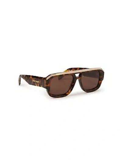 Pre-owned Palm Angels Peri062s24pla0016064 Stockton Havana Sunglasses In Brown