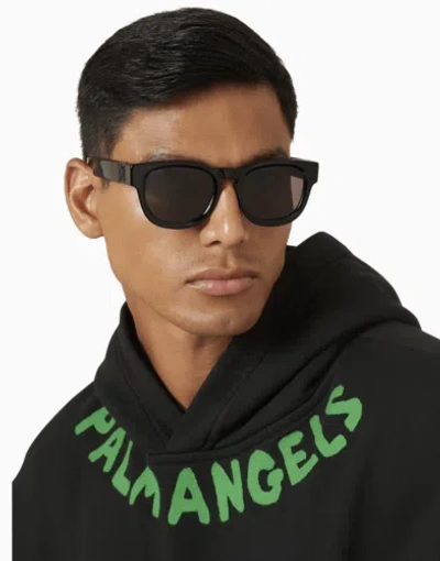 Pre-owned Palm Angels Peri064s24pla0011207 Riverside Black Sunglasses