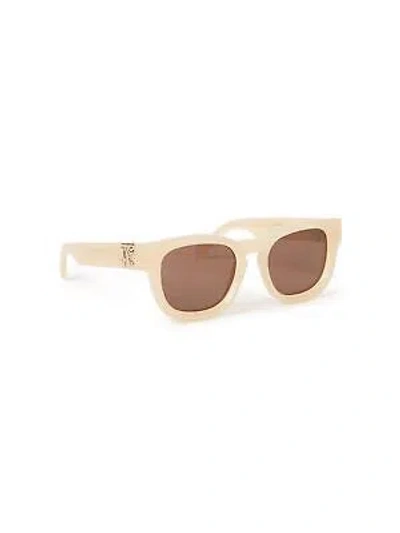 Pre-owned Palm Angels Peri064s24pla0011764 Riverside Sand Sunglasses In Brown