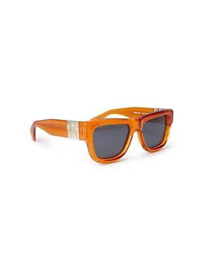 Pre-owned Palm Angels Peri065s24pla0012007 Merril Orange Sunglasses In Gray