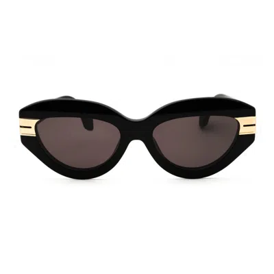Palm Angels Peri10fmiracle1007 Gold-trimmed Cat-eye Sunglasses In Black