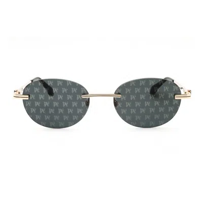 Palm Angels Peri10hcrystal1007 Logo-patterned Lens Sunglasses In Gray
