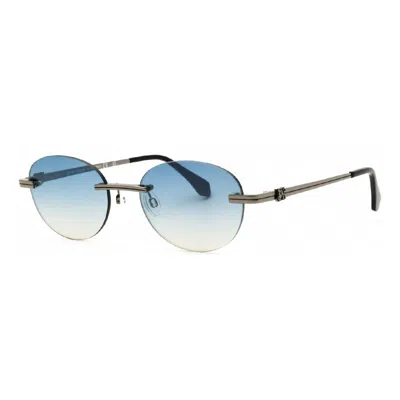 Palm Angels Peri10hcrystal1007 Oval Rimless Sunglasses In Green