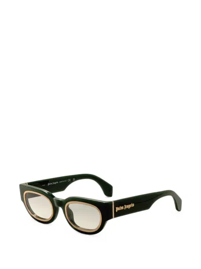 Palm Angels Pier Oval-frame Sunglasses In Black