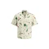 Palm Angels Pin Up Bowling Shirt In White