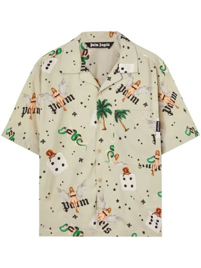 PALM ANGELS PALM ANGELS PIN UP BOWLING SHIRT SS
