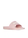 PALM ANGELS PALM ANGELS PINK AND WHITE RUBBER SLIDES