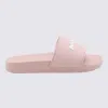 PALM ANGELS PINK AND WHITE RUBBER SLIDES