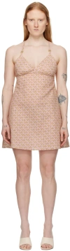 Palm Angels Pink Banana Minidress In Pink Yellow