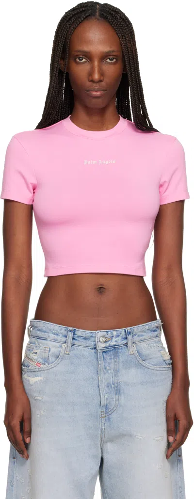 Palm Angels Pink Classic Logo Baby T-shirt