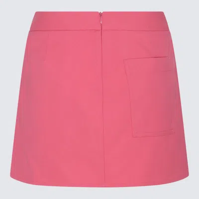 Palm Angels Pink Cotton Blend Skirt In Fuchsia