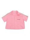 PALM ANGELS PINK CROPPED SHIRT