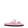 Palm Angels Pink Leather Slippers Sandals In Pink