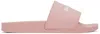 Palm Angels Pink Monogram Pool Slides In Pink White