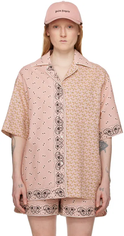 Palm Angels Pink Paisley Shirt