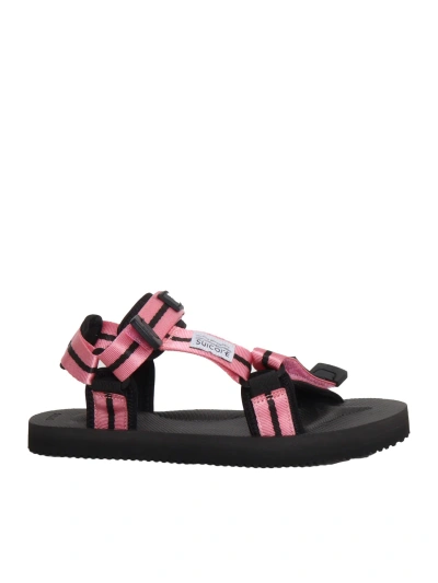 Palm Angels Pink Sandals In White