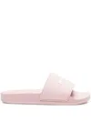 Palm Angels Logo-embossed Flat Slides In Pink