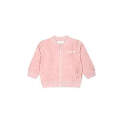 Palm Angels Pink Sweatshirt For Baby Girl With Logo