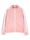 PALM ANGELS PINK TRACK JACKET WITH ZIP AND LOGO