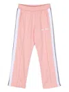 PALM ANGELS PINK TRACK TROUSERS WITH LOGO