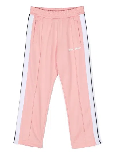 Palm Angels Kids' Pink Track Trousers With Logo