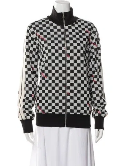 Pre-owned Palm Angels Plaid Print Bomber Jacket In Multi