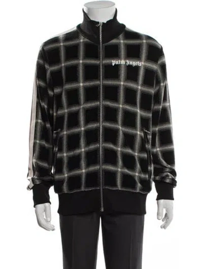 Pre-owned Palm Angels Plaid Print Jacket In Black