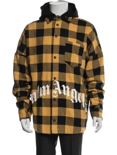 Pre-owned Palm Angels Plaid Print Jacket In Black/yellow
