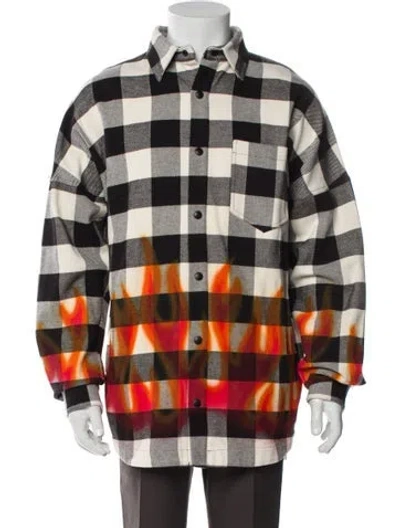 Pre-owned Palm Angels Plaid Print Jacket W/ Tags In Multi